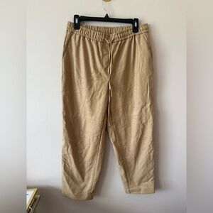 Calvin Klein Tan Faux Leather Joggers size 10